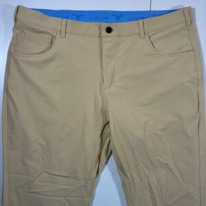 Avalon Golf Tour Pants‎ 38x32 Tan Khaki Technical Stretch Performance